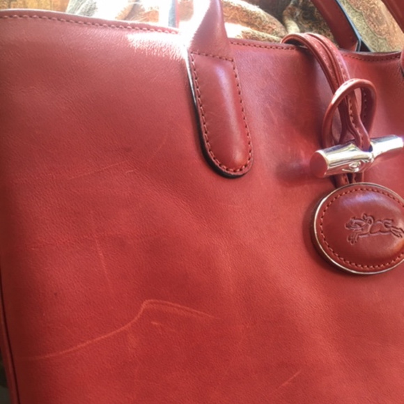 Longchamp Heritage Roseau Large Rust Leather Tote - Picture 3 of 8